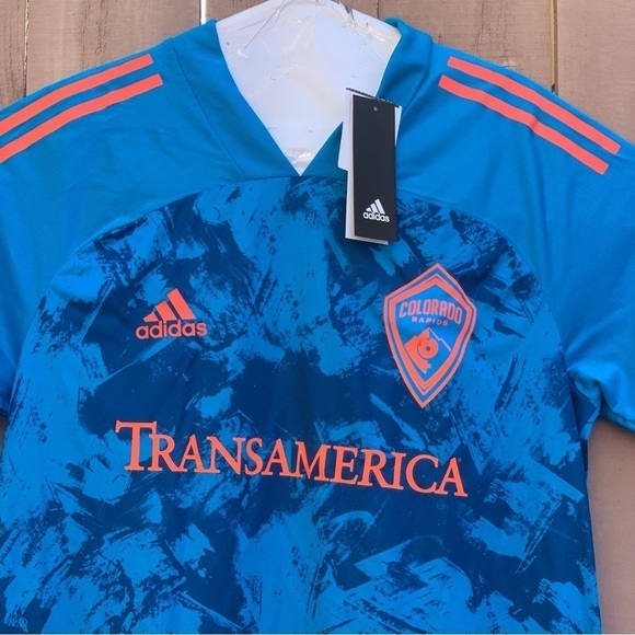Women's Colorado Rapids adidas Blue 2021 Primeblue Replica Jersey sze M MLS J149 - Picture 2 of 8